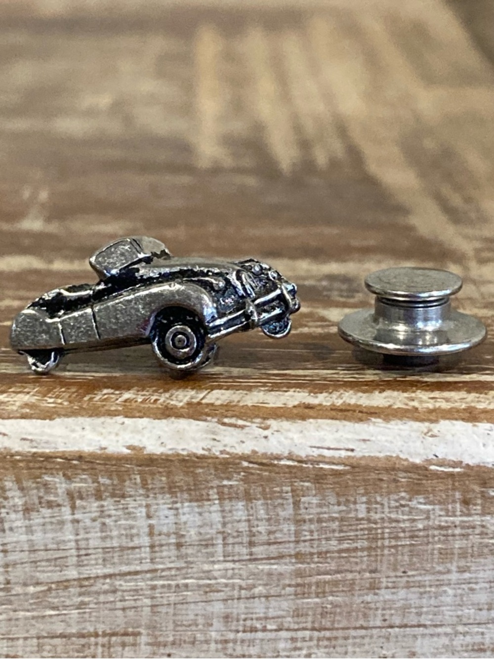 Vintage Silver-Tone Car Lapel Pin - Picture 3 of 15
